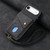 iPhone Air Retro Card Wallet Fold Leather Phone Case with Strap - Black