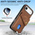 iPhone Air Retro Card Wallet Fold Leather Phone Case with Strap - Brown