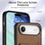 iPhone Air Retro Card Wallet Fold Leather Phone Case with Strap - Brown