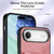 iPhone Air Retro Card Wallet Fold Leather Phone Case with Strap - Pink