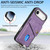 iPhone Air Retro Card Wallet Fold Leather Phone Case with Strap - Purple
