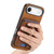 iPhone Air Retro Cross Leather Card Bag MagSafe Phone Case - Brown