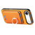 iPhone Air Retro Cross Leather Card Bag MagSafe Phone Case - Yellow