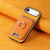 iPhone Air Retro Cross Leather Card Bag MagSafe Phone Case - Yellow