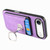 iPhone Air Retro Folding Ring Holder Card Bag MagSafe Phone Case - Purple