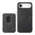 iPhone Air Retro Leather Card Bag Magnetic Phone Case - Black