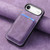 iPhone Air Retro Leather Card Bag Magnetic Phone Case - Purple