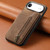 iPhone Air Retro Leather Zipper Wallet Back Phone Case - Brown