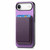 iPhone Air Retro Magsafe Card Bag PU Back Cover Phone Case - Purple