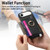 iPhone Air Retro Magsafe Cross Leather Ring Holder Card Bag Phone Case - Black