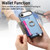 iPhone Air Retro Magsafe Cross Leather Ring Holder Card Bag Phone Case - Blue