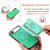 iPhone Air Retro Magsafe Cross Leather Ring Holder Card Bag Phone Case - Green