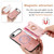 iPhone Air Retro Magsafe Cross Leather Ring Holder Card Bag Phone Case - Pink