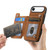 iPhone Air Retro MagSafe Zipper Wallet Card Bag Back Phone Case - Brown