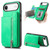 iPhone Air Retro MagSafe Zipper Wallet Card Bag Back Phone Case - Green