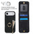 iPhone Air Retro Ring and Zipper RFID Card Slot Phone Case - Black
