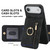 iPhone Air Retro Ring and Zipper RFID Card Slot Phone Case - Black
