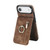 iPhone Air Retro Ring and Zipper RFID Card Slot Phone Case - Brown