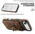 iPhone Air Retro Ring and Zipper RFID Card Slot Phone Case - Brown