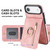 iPhone Air Retro Ring and Zipper RFID Card Slot Phone Case - Pink