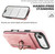 iPhone Air Retro Ring and Zipper RFID Card Slot Phone Case - Pink