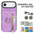 iPhone Air Retro Ring and Zipper RFID Card Slot Phone Case - Purple