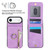 iPhone Air Retro Ring and Zipper RFID Card Slot Phone Case - Purple