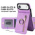 iPhone Air Retro Ring and Zipper RFID Card Slot Phone Case - Purple