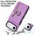 iPhone Air Retro Ring and Zipper RFID Card Slot Phone Case - Purple