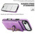 iPhone Air Retro Ring and Zipper RFID Card Slot Phone Case - Purple