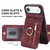 iPhone Air Retro Ring and Zipper RFID Card Slot Phone Case - Wine Red
