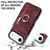 iPhone Air Retro Ring and Zipper RFID Card Slot Phone Case - Wine Red