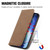 iPhone Air Retro Skin Feel Magnetic Flip Leather Phone Case - Brown