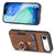 iPhone Air Retro Skin-feel Ring Card Wallet Phone Case - Brown