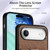 iPhone Air Retro Skin-feel Ring Card Wallet Phone Case - Brown