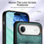 iPhone Air Retro Skin-feel Ring Card Wallet Phone Case - Green