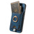 iPhone Air Retro Splitable Magnetic Card Bag Leather Phone Case - Blue