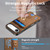 iPhone Air Retro Splitable Magnetic Card Bag Leather Phone Case - Brown