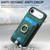 iPhone Air Retro Splitable Magnetic Card Bag Leather Phone Case - Green