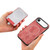 iPhone Air Retro Splitable Magnetic Card Bag Leather Phone Case - Pink
