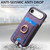 iPhone Air Retro Splitable Magnetic Card Bag Leather Phone Case - Purple