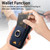 iPhone Air Retro Splitable Magnetic Stand Card Bag Leather Phone Case - Blue