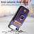 iPhone Air Retro Splitable Magnetic Stand Card Bag Leather Phone Case - Purple