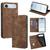 iPhone Air RFID Anti-theft Brush Magnetic Leather Phone Case - Brown