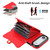 iPhone Air RFID Card Slot Phone Case with Long Lanyard - Red