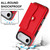 iPhone Air RFID Card Slot Phone Case with Long Lanyard - Red