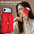 iPhone Air RFID Card Slot Phone Case with Long Lanyard - Red
