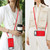 iPhone Air RFID Card Slot Phone Case with Long Lanyard - Red