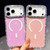 iPhone Air Rhinestone Dual-side IMD PC Hybrid TPU Magnetic Phone Case - Glitter Light Pink