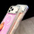 iPhone Air Rhinestone Dual-side IMD PC Hybrid TPU Magnetic Phone Case - Heart Transparent